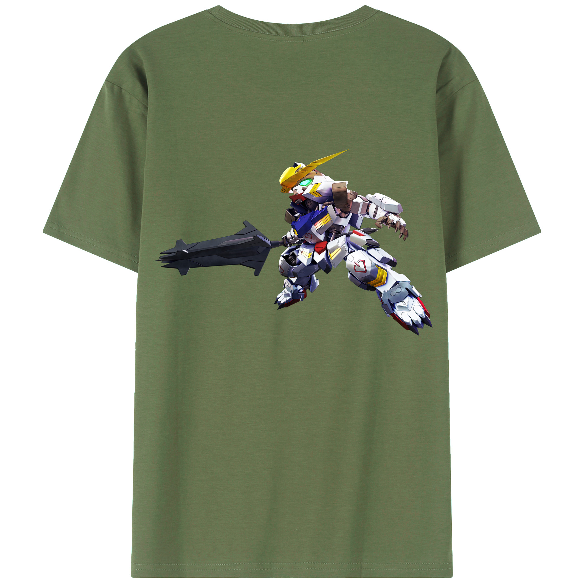 （画像用） 機動戦士ガンダム Mobile Suit Gundam 綿100％ メンズ半袖Tシャツ（バックプリント） 通気性